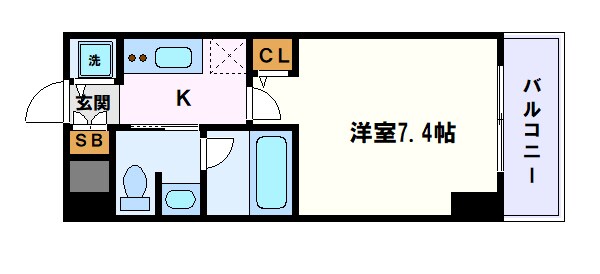 カーサビアンカ黒川の物件間取画像