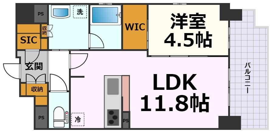 オープンレジデンシア名古屋栄estの物件間取画像