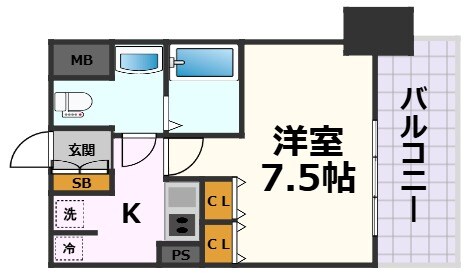レジディア高岳の物件間取画像