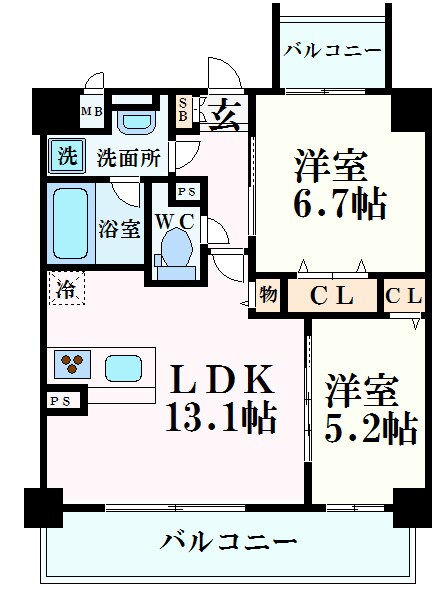 コンフォート城西の物件間取画像