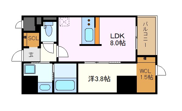 The 9th Residence Sakae Sideの物件間取画像