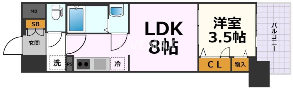 ファステート名古屋駅前アルティスの物件間取画像