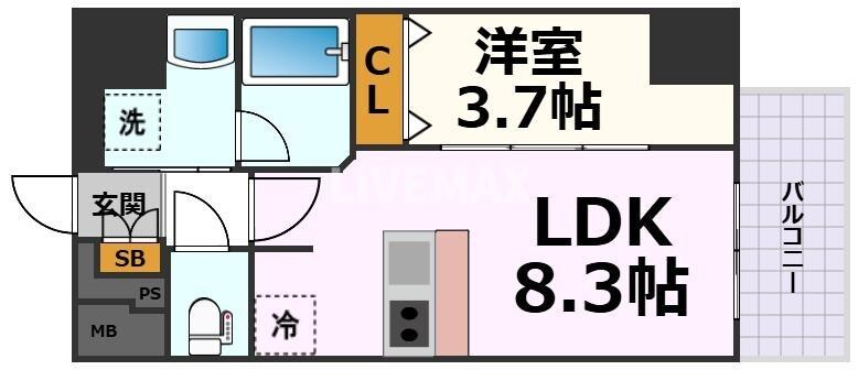 ディアレイシャス名古屋浄心の物件間取画像