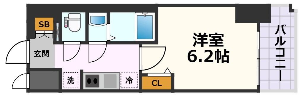 太閤通駅 徒歩4分 12階の物件間取画像