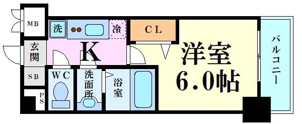 アステリ鶴舞テーセラの物件間取画像