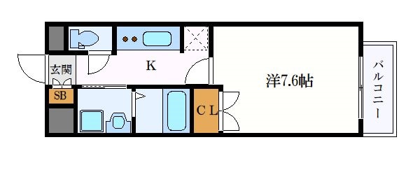 メゾンドガスパール名駅の物件間取画像