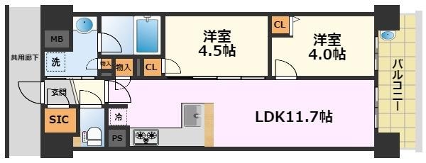 プレサンス　ロジェ　金山駅前の物件間取画像