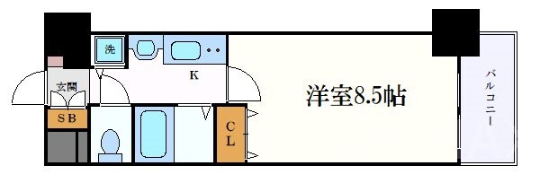 プレサンス名古屋駅前グランヴィルの物件間取画像
