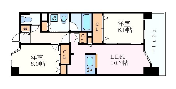 ヴィラエーデル大須の物件間取画像