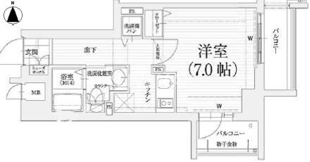 ベラジオ四条大宮Ⅲの物件間取画像