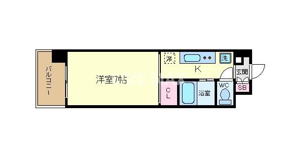 ル・パルトネール西大路御池の物件間取画像