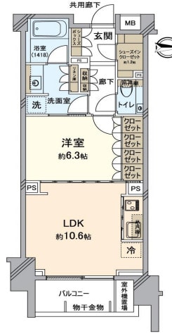 ザ・パークハウス京都河原町の物件間取画像