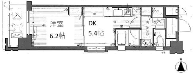 ベラジオ四条烏丸Ⅱの物件間取画像
