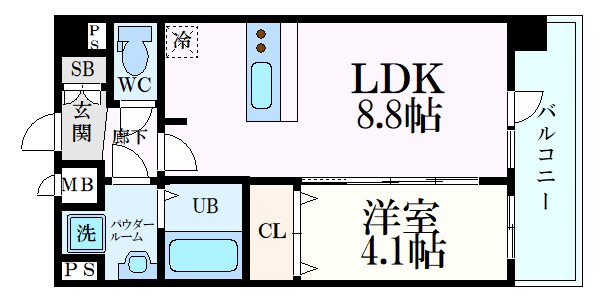 プレサンス十条凛華の物件間取画像