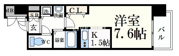 プレサンス京都二条城前風雅の物件間取画像