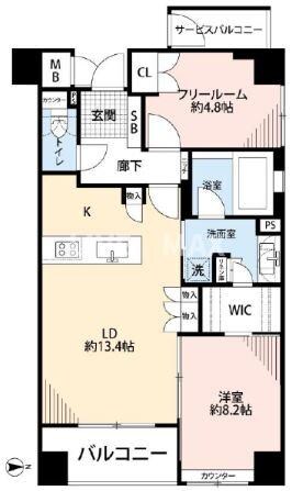 ブランズ京都烏丸御池の物件間取画像