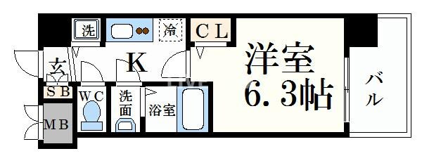 五条駅 徒歩7分 1階の物件間取画像