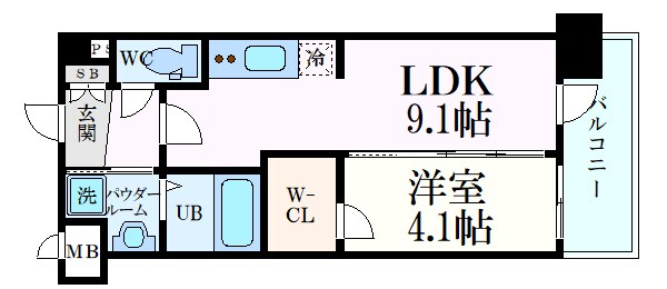 プレサンス十条凛華の物件間取画像
