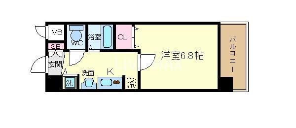 プレサンス二条城北聚楽の物件間取画像