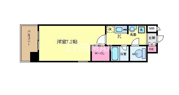 アスヴェル京都烏丸五条の物件間取画像