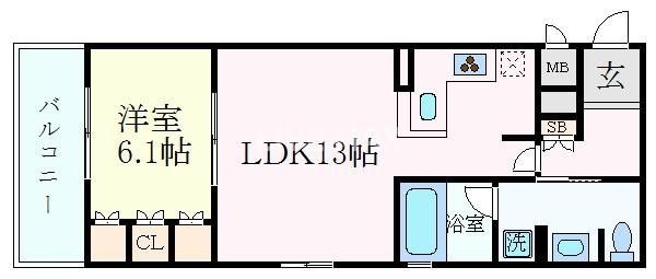 リーガル京都河原町四条南の物件間取画像