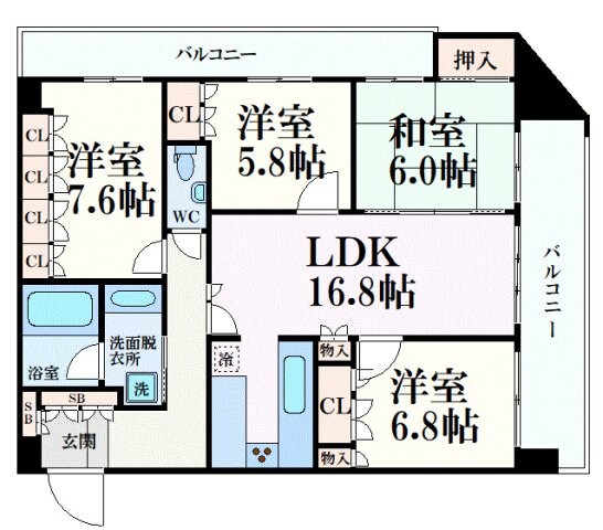 リーガル京都烏丸五条通りの物件間取画像