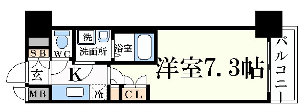 エスリード烏丸五条駅前の物件間取画像