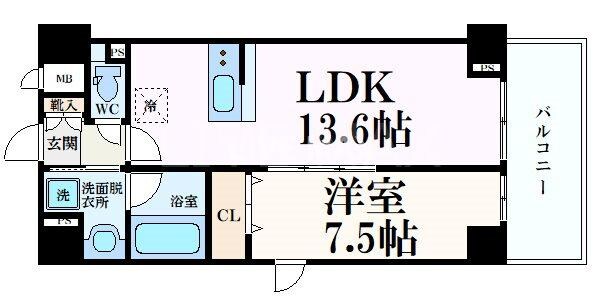 ウェスタ四条の物件間取画像