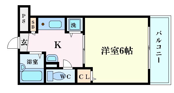 エステムコート京都河原町プレジールの物件間取画像