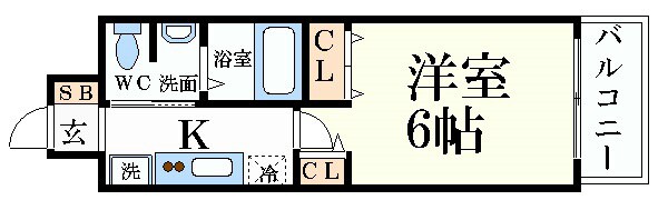 エステムプラザ京都三条大橋の物件間取画像