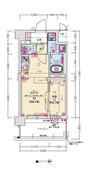 ソルテラス京都勧進橋PARK SIDEの物件間取画像