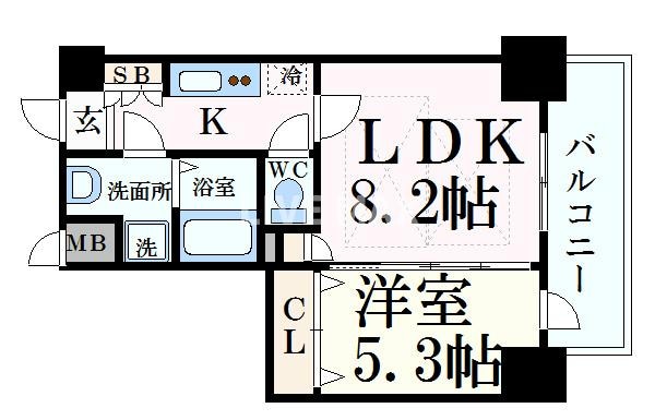 プレサンス京都四条烏丸響の物件間取画像