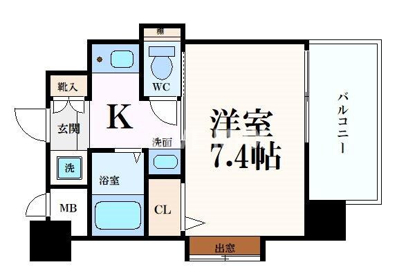 エステムコート京都烏丸Ⅲジャパニズムの物件間取画像