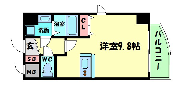 本町駅 徒歩5分 3階の物件間取画像