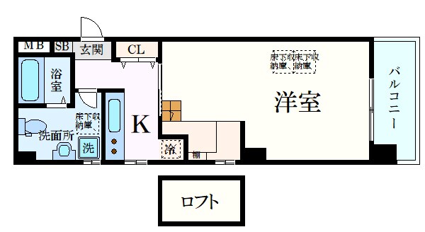 ドルチェヴィータ新北野の物件間取画像