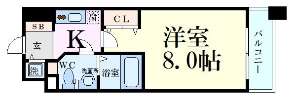 プラウドフラット新大阪の物件間取画像