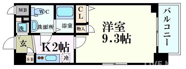 松屋町駅 徒歩6分 6階の物件間取画像