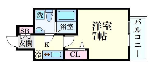 セレニテ上町台の物件間取画像