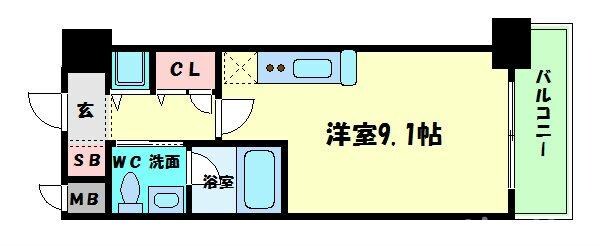 ISM谷町六丁目(旧プライムアーバン安堂寺)の物件間取画像