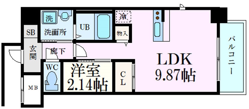 ONLY　ONE江坂の物件間取画像