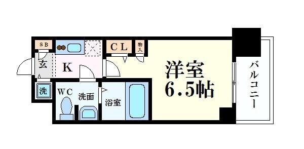 スワンズ谷町セントシティの物件間取画像