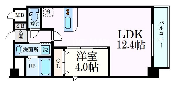 Alivis北梅田の物件間取画像