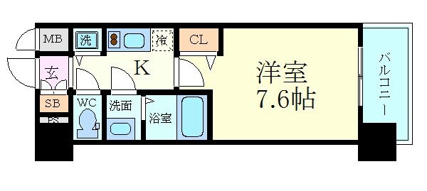 プレサンス松屋町駅前デュオの物件間取画像