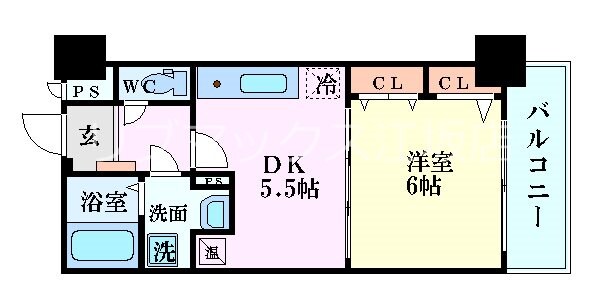 シーナリ江坂の物件間取画像