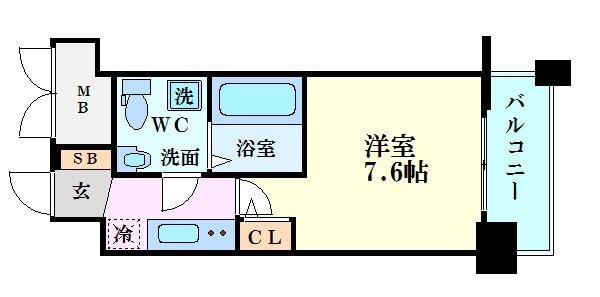 コンフォリア扇町の物件間取画像