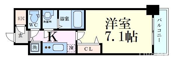 北浜駅 徒歩7分 2階の物件間取画像