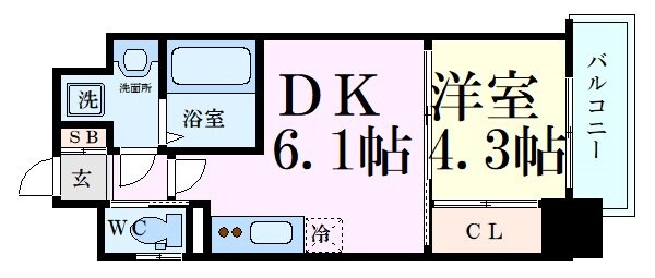 サムティガーデン江坂Ⅰの物件間取画像