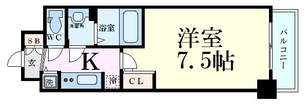 ディームス江坂の物件間取画像