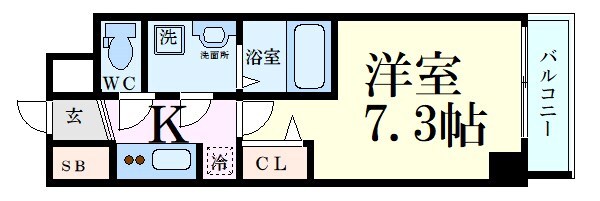 S-RESIDENCE新大阪WESTの物件間取画像