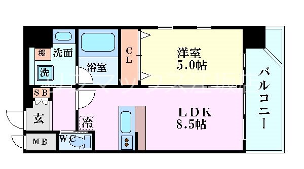 プレジオ江坂Ⅱの物件間取画像